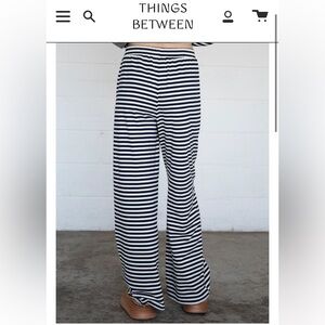 Things Between Navy & Cream striped lounge pants